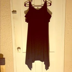 Torrid shark bite cold shoulder black  dress 1x